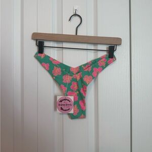 Kulani Kinis Green and Pink Floral Bikini Bottom